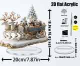 Santa Claus & Reindeer Sleigh Desktop Decoration