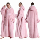 NNETM Oversized Hooded Fleece Blanket for Adults