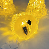 Set of 3 Crystal-Style Christmas Tree Night Lights – Mini