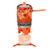 NNEOBA Portable Camping Cooking System 1L Gas Stove Burner Orange