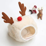 Christmas Pet Santa & Reindeer Hat with Bandana Bib Scarf