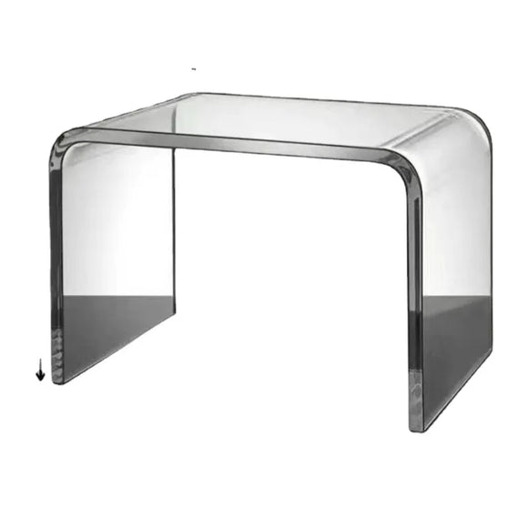 NNEOBA Transparent Acrylic Mini Side Table & Shoe Changing Stool - Middle Color