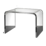 NNEOBA Transparent Acrylic Mini Side Table & Shoe Changing Stool - Middle Color