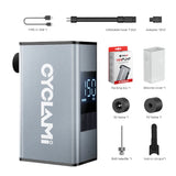 NNEOBA Bike Pump 50 PSI Rechargeable Tire Inflator with Schrader Silver