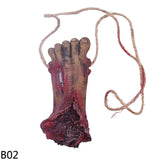 Halloween Horror Hanging Pendant Fake Dead Mouse Bat Broken Hand Feet Halloween Party Home Haunted House Scary Decoration Props