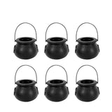6-Piece Mini Halloween Witch Cauldron Decoration