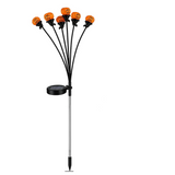 Red 1PC 6-Head Halloween Solar Pumpkin Garden Lights