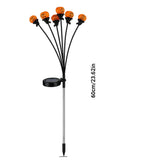 Red 1PC 6-Head Halloween Solar Pumpkin Garden Lights