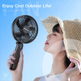 NNEOBA 6-Inch 10,000mAh Rechargeable Handheld Mini Fan
