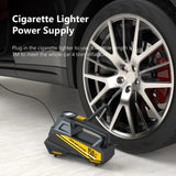 NNEOBA Corded Portable Car Air Pump 12V 150PSI Electric Tire Inflator with LED Yellow