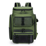 NNEOBA Tackle Backpack with Rod Holders Camping Green