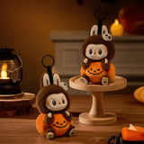 Happy Halloween Party Series Sitting Pumpkin Vinyl Plush Pendant – Cute Halloween Collectible Charm