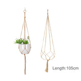 NNEOBA Hanging Plant Handmade Macrame Plant Hanger Flower Pot Planter Hanger Wall Decor Courtyard Garden Hanging Planter Hanging Basket