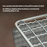 NNEOBA Portable Foldable Barbecue Grill Heating Stove Multi functional Camping Grid Firewood Stove Stainless Steel Grill