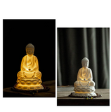 NNEOBA Ceramic Buddha LED Lamp: Tranquil Dhyana Sculpture