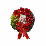 40cm Christmas Wreath with Lantern and Bow