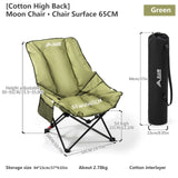 NNEOBA High-Back Moon Chair with Hollow Cotton Padding Green
