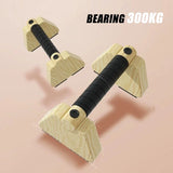 NNEOBA 50cm Wooden Push-Up Bars Beech Wood Brown