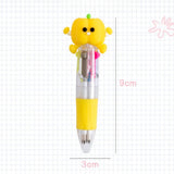 Cute Cartoon Four-Colour Pen Set Multicolour 10 Pcs