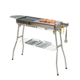 NNEOBA Portable Outdoor Stainless Steel Charcoal Grill Foldable BBQ Tool Silver