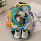 Color-Blocked Travel Duffel Bag