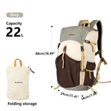 NNEOBA 22L Ultralight Hiking Backpack Grey