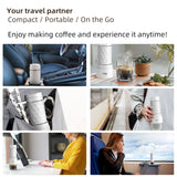 NNEOBA Portable Hand Press Espresso Maker 3 in 1 Travel Coffee Brewer White