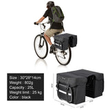 NNEOBA 25L Rear Seat Double Pannier Cycling Bag Black