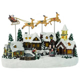 Lighted Christmas Music House with Flying Deer
