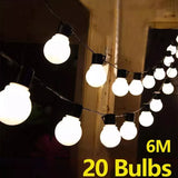 NNEOBA G50 LED Fairy String Lights - Outdoor Garden Patio Christmas Decor (5m, Warm White/Clear)