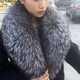 Women's Oversized Fur Collar Winter Shawl Scarf