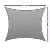 NNEDSZ Shade Sail Cloth Shadecloth Rectangle Canopy 280gsm 3x4m