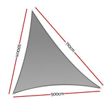 NNEDSZ Shade Sail Cloth Shadecloth Canopy Triangle 280gsm 5x5x7.1m