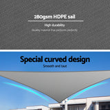 NNEDSZ Shade Sail Cloth Shadecloth Canopy Triangle 280gsm 5x5x7.1m