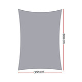 NNEDSZ Waterproof Shade Sail Shade cloth Rectangle Canopy 3x8m
