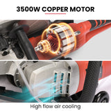 NNEMB 3500W 350mm/14' Electric Concrete Demolition Cut-Off Saw, Wet and Dry Cutting, Diamond Blade, Vacuum Port, 15A Plug