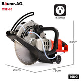 NNEMB 3500W 350mm/14' Electric Concrete Demolition Cut-Off Saw, Wet and Dry Cutting, Diamond Blade, Vacuum Port, 15A Plug