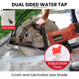 NNEMB 3500W 350mm/14' Electric Concrete Demolition Cut-Off Saw, Wet and Dry Cutting, Diamond Blade, Vacuum Port, 15A Plug
