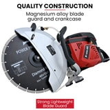 NNEMB 400mm Professional Concrete Demolition Saw 94cc 2-Stroke, Wet and Dry Demo Cutting, 16' Diamond Blade, Anti-Vibration System
