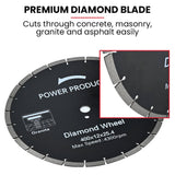 NNEMB 400mm Professional Concrete Demolition Saw 94cc 2-Stroke, Wet and Dry Demo Cutting, 16' Diamond Blade, Anti-Vibration System