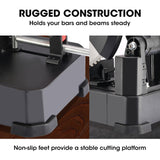 NNEMB 2400W 355mm 14' Metal Cut Off Cold Saw, Premium Low Spark Ceramic Alloy Tooth Blade, Measurement Scale, Soft Start, 45 Degree Mitre Chop Cutting