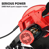 NNEMB 2400W 355mm 14' Metal Cut Off Cold Saw, Soft Start, 45 Degree Mitre Chop