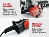 NNEMB 125mm Wall Chaser, Wet Cutting System, 4 Diamond Blades
