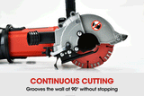 NNEMB 125mm Wall Chaser, Wet Cutting System, 4 Diamond Blades