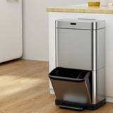 NNEDSZ 70L Motion Sensor Bin Pedal Bins Automatic Siver
