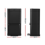 NNEDSZ 70L Motion Sensor Bin Pedal Bins Automatic Black