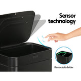 NNEDSZ 70L Motion Sensor Bin Pedal Bins Automatic Black