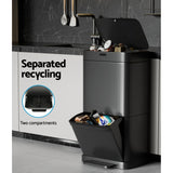 NNEDSZ 70L Motion Sensor Bin Pedal Bins Automatic Black