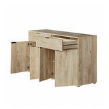 NNEED Sideboard High Gloss 4 Doors 2 Drawers Natural