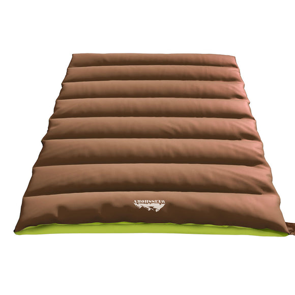 NNEDSZ Sleeping Bag Double Bags Thermal Camping Hiking Tent Brown -5°C